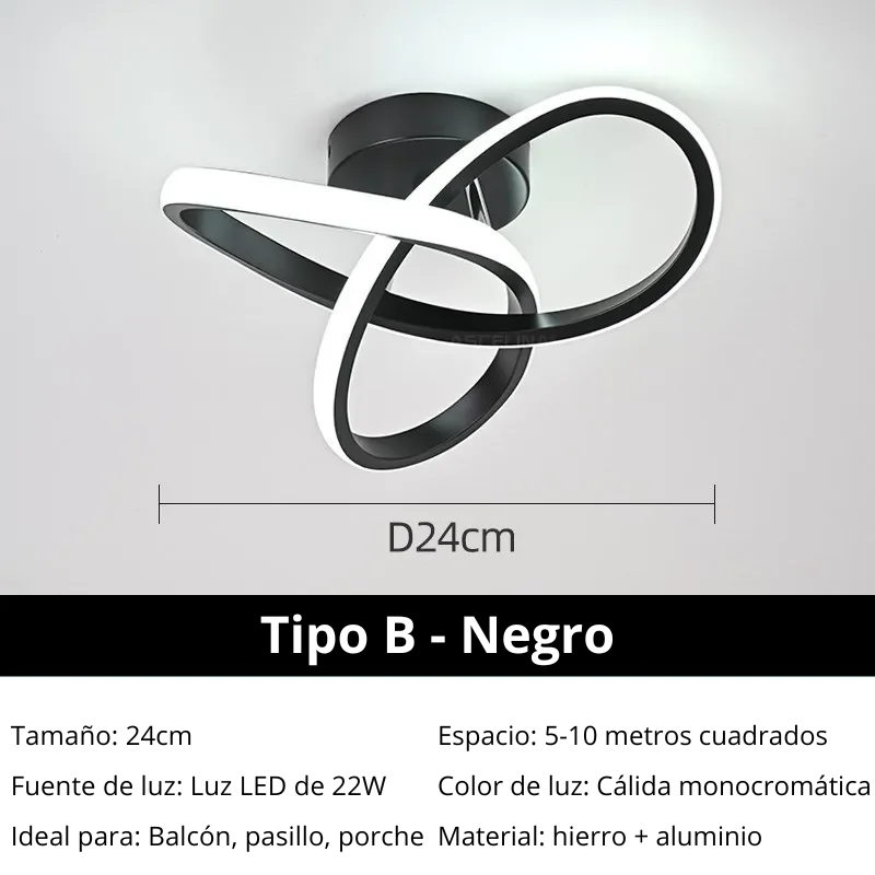 Luces LED modernas para techo, iluminación nórdica