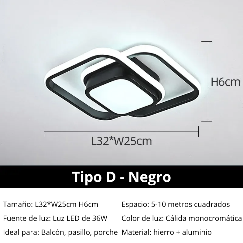 Luces LED modernas para techo, iluminación nórdica