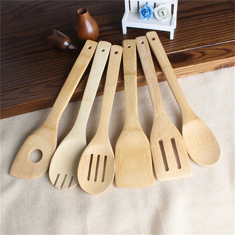 Juego de Utensilios de Cocina de Madera